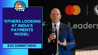 Mastercard CEO Michael Miebach On Growth Fin Tech amp Much More  EXCLUSIVE  B 20 India  CNBC TV18 [upl. by Martinez]