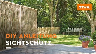 Mobilen Sichtschutz für Garten oder Balkon bauen  DIY Anleitung [upl. by Pall]