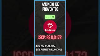 Anúncio de Proventos  Banco Bradesco  BBDC3 [upl. by Aelahs]