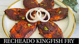 Goan Recheado Kingfish Fry Recipe  Masala Kingfish Fry  Fish Fry Recipe Goan Recipes By Natasha [upl. by Nierman401]