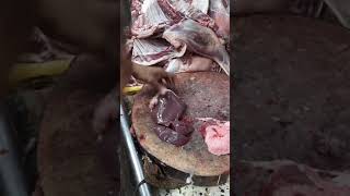 Excellent Deshi Goat Liver amp Lung Fastest Smooth Cutting Skill By Expert Butcher In BD Mutton Shop [upl. by Nuhsyar]