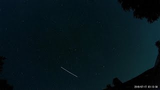 2018 Meteorschauer JuliPhoeniziden glühende Wolken Meteor Shower July Phoenicids glowing [upl. by Ardnuasak]