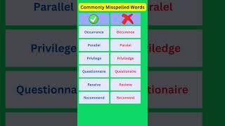 Commonly Misspelled Words  Misspelled English [upl. by Annahsad]