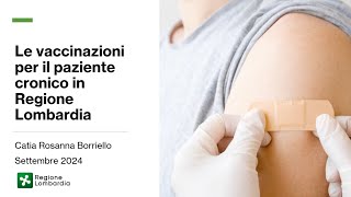 Le vaccinazioni per il paziente cronico in regione Lombardia [upl. by Sheeb]