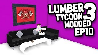 CUSTOM LIVING ROOM  Lumber Tycoon 3 Modded 10 [upl. by Essex]