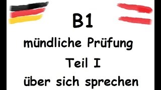 B1 mündliche Prüfung Teil 1 über sich sprechen قسمت اول امتحان شفاهی ب۱ [upl. by Hooge398]