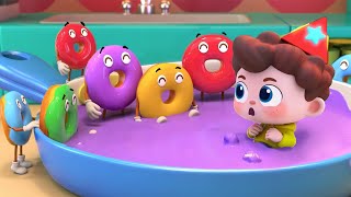 Learn Colors with Ten Donuts  Colors Song  Nursery Rhymes amp Kids Songs  BabyBus [upl. by Eecyal]