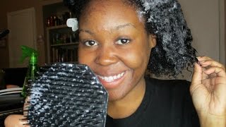 Scalpmaster Shampoo Brush On Natural Hair  Demo amp Review [upl. by Webb]