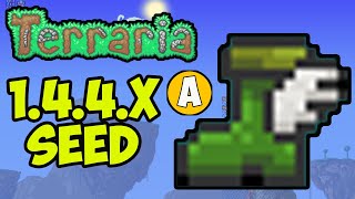 Terraria how to get HERMES BOOTS fast NEW SEED for 1449 2024 [upl. by Corey]