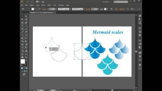 How to make mermaid scales in adobe illustrator CC [upl. by Ehgit]