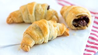 Quick Easy Chocolate Croissants Recipe [upl. by Wamsley710]