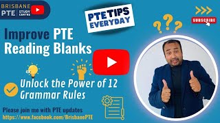 Improve PTE Reading Blanks Unlock the Power of 12 Grammar Rules [upl. by Jarek]