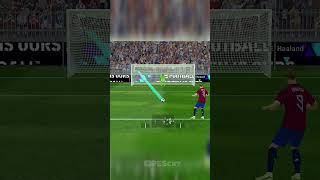 Finland 🇫🇮 🇫🇮 Penaltyshootout E Haaland Goal in the pes part 2 efootball finland haaland shorts [upl. by Jary651]