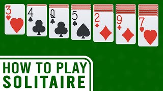 How to play Solitaire card game  Solitaire tricks  how to play solitaire with cards [upl. by Jard]