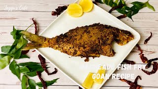 Recheado Fish Fry  Recheado Masala Recipe  Goan Fish Fry Recipe  Goan Recheado Fish Fry Recipe [upl. by Eiralam]