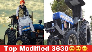 🔥🔥Top modified New holland 3630🔥🔥  tractor front tyres modified  New holland 3630 modification [upl. by Olemrac17]