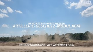 DemoSchießen AGM von KNDS auf Boxer RCH 155 und GDELS Piranha neu [upl. by Llenrev]