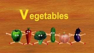 Learn the ABCs in LowerCase quotvquot is for vegetables and violin [upl. by Essa9]