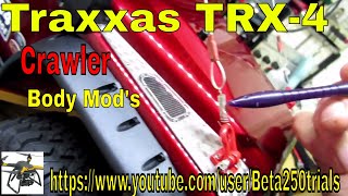 Traxxas TRX4 Scale and Trail Crawler Body Mods [upl. by Auqinu]