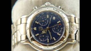 TAG heuer 6000 Chronograph Royal blue dial CH11110 [upl. by Idnarb491]