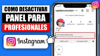 Cómo Desactivar el Panel de Profesional en Instagram 2024 Desactivar Cuenta Profesional Instagram [upl. by Ogeid]