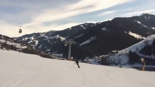 Saalbach  Piste 61a Schönleiten Talabfahrt [upl. by Bonnibelle]