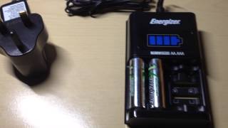 Energizer 1Hour Battery Charger Fastcharging Rechargeable Batteries Review HD [upl. by Jinny]