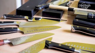 Cheap Damascus kitchen knives from China Review  AliExpress AUS10 VG10 Cheap knives [upl. by Odragde]