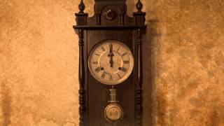 OLD Grandfathers Clock SLOW with sound version 3 [upl. by Icak]