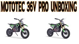 Unboxing MotoTec 36v 1000w Pro Electric Dirt Bike [upl. by Graff]