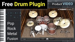 FREE MT Power Drum Kit 2  AU and VST Drum Plugin  NEW VERSION [upl. by Cioffred]