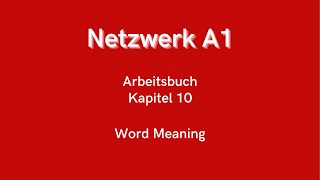 Netzwerk A1  Arbeitsbuch Kapitel 10 [upl. by Aroc]