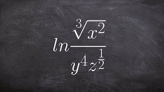 Expanding logarithmic expressions [upl. by Mellins380]