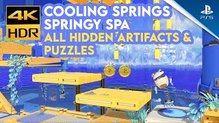 Astros Playroom Cooling Springs Springy Spa  All Hidden Artifacts and Puzzle Pieces PS5 [upl. by Kassia960]