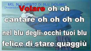 Nel blu dipinto di blu  karaoke cantafacile [upl. by Solita]