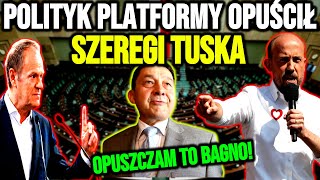 ZASKAKUJĄCA SYTUACJA W PARTII TUSKA ZASŁUŻONY POLITYK OPUŚCIŁ PLATFORMĘ OBYWATELSKĄ [upl. by Narud]