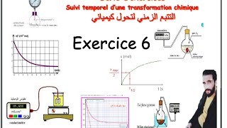 Exercice 6Suivi temporel dune transformation chimique التتبع الزمني لتحول كيميائي [upl. by Atiugram]