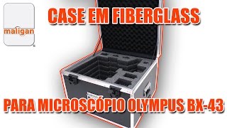 Case em Fiberglass para Microscópio Olympus BX 43  Maligan [upl. by Eirolav]