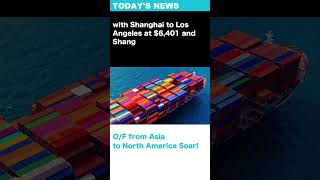 Rising Sea Freight Rates from Asia to North America Again shorts [upl. by Bullion]