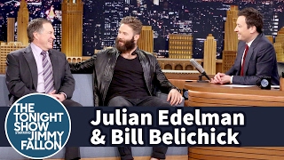 Jimmy Interviews Julian Edelman and Bill Belichick After Patriots Comeback Super Bowl Win [upl. by Neelac]