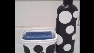 DIY Porta sabão e esponja e porta detergente feitos com potes de margarina e garrafa de shampoo [upl. by Birecree570]