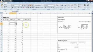 Basic statistics tutorial 22 Standard deviation ungrouped [upl. by Ramah]