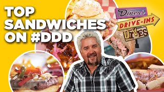 Top 15 Craziest Sandwiches DDD with Guy Fieri  Diners DriveIns and Dives  Food Network [upl. by Dorelia68]