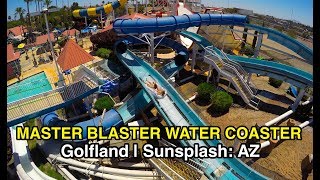 4K Master Blaster Water Coaster Golfland Sunsplash Mesa AZ [upl. by Nohsar704]