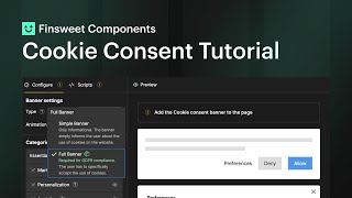 Build Cookie Consent in Webflow with Finsweet Components [upl. by Batholomew]