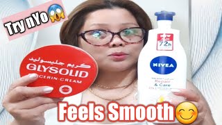 I TRIED NIVEA LOTION amp GLYSOLID CREAM MIX BOTH I WAS AMAZED WITH THE RESULTS❤ TAGALOG [upl. by Yoreel]