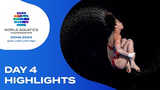 Day 4  Highlights  World Aquatics Championships  Doha 2024 [upl. by Adnala172]