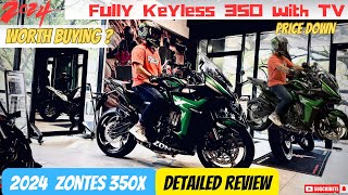 New 2024 Zontes 350x Launch  Detailed Review  Keyless bike [upl. by Dannie]