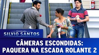 Paquera na Escada Rolante 2  Love Escalator Prank 2  Câmeras Escondidas 230717 [upl. by Dolley]