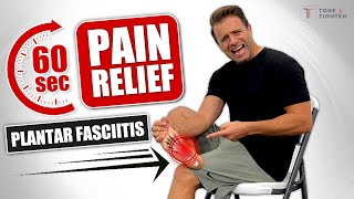 Relieve Plantar Fasciitis Pain In Just 60 Seconds AT HOME [upl. by Atiuqahs]